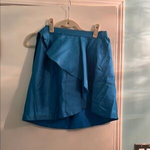 Cynthia Rowley blue mini wrap skirt